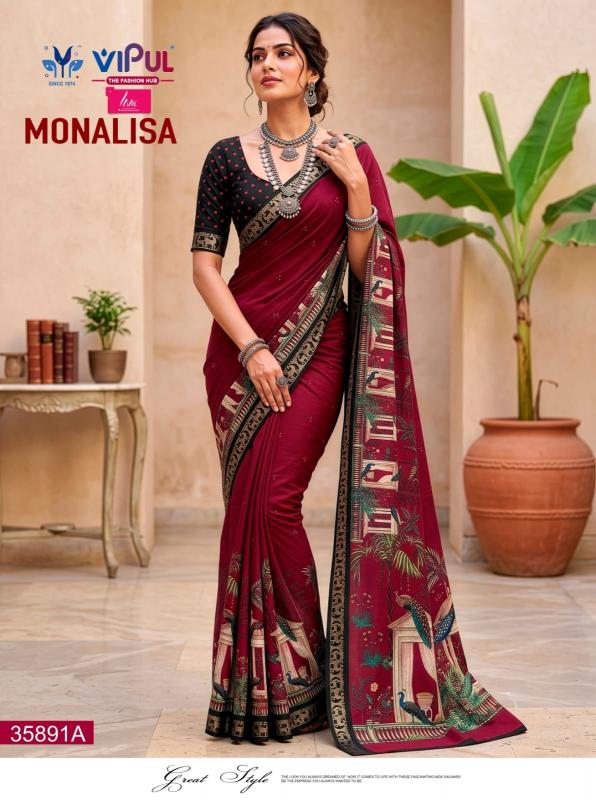 Vipul monalisa saree wholesale kapda market